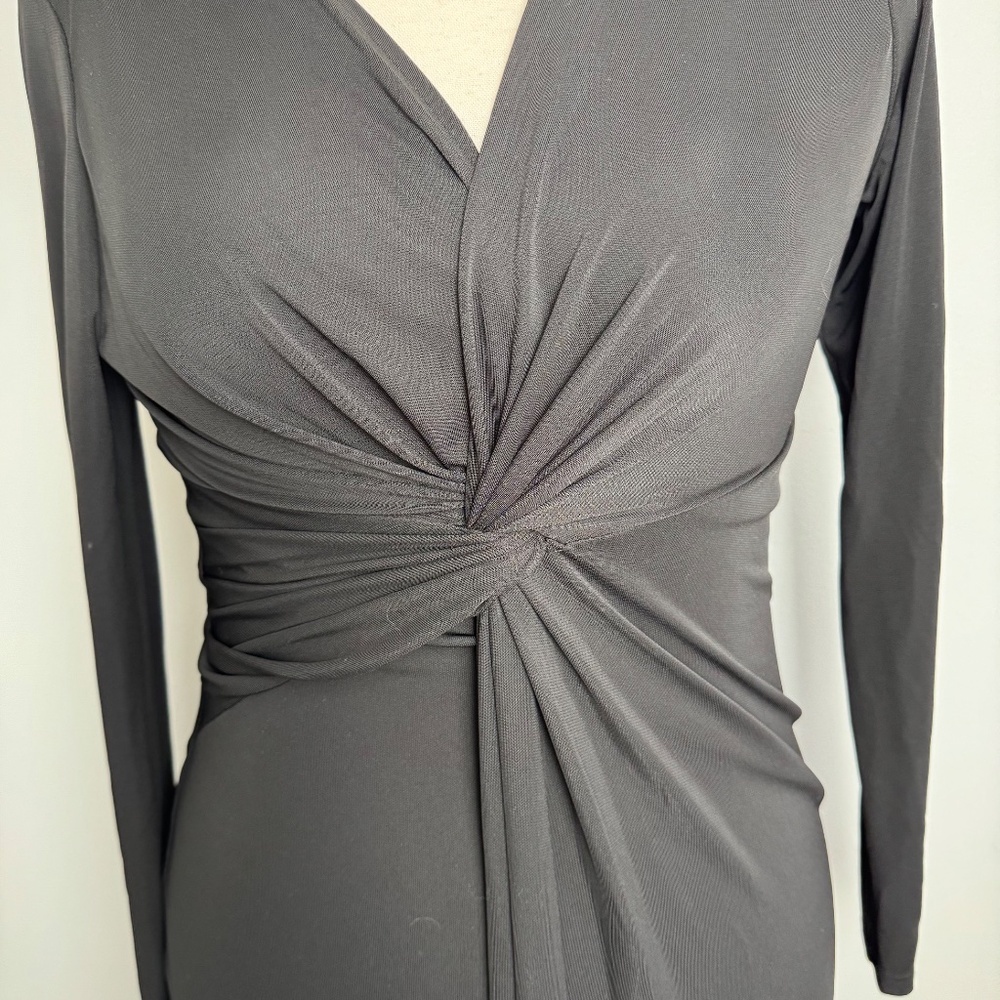 Elie Tahari Long Sleeve Black Dress - Picture 2 of 8